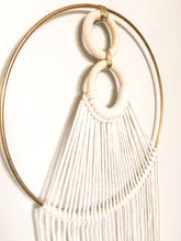 Load image into Gallery viewer, Macrame Wall hanging | Gold ring macrame| Large Circular Macrame
