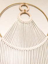 Load image into Gallery viewer, Macrame Wall hanging | Gold ring macrame| Large Circular Macrame
